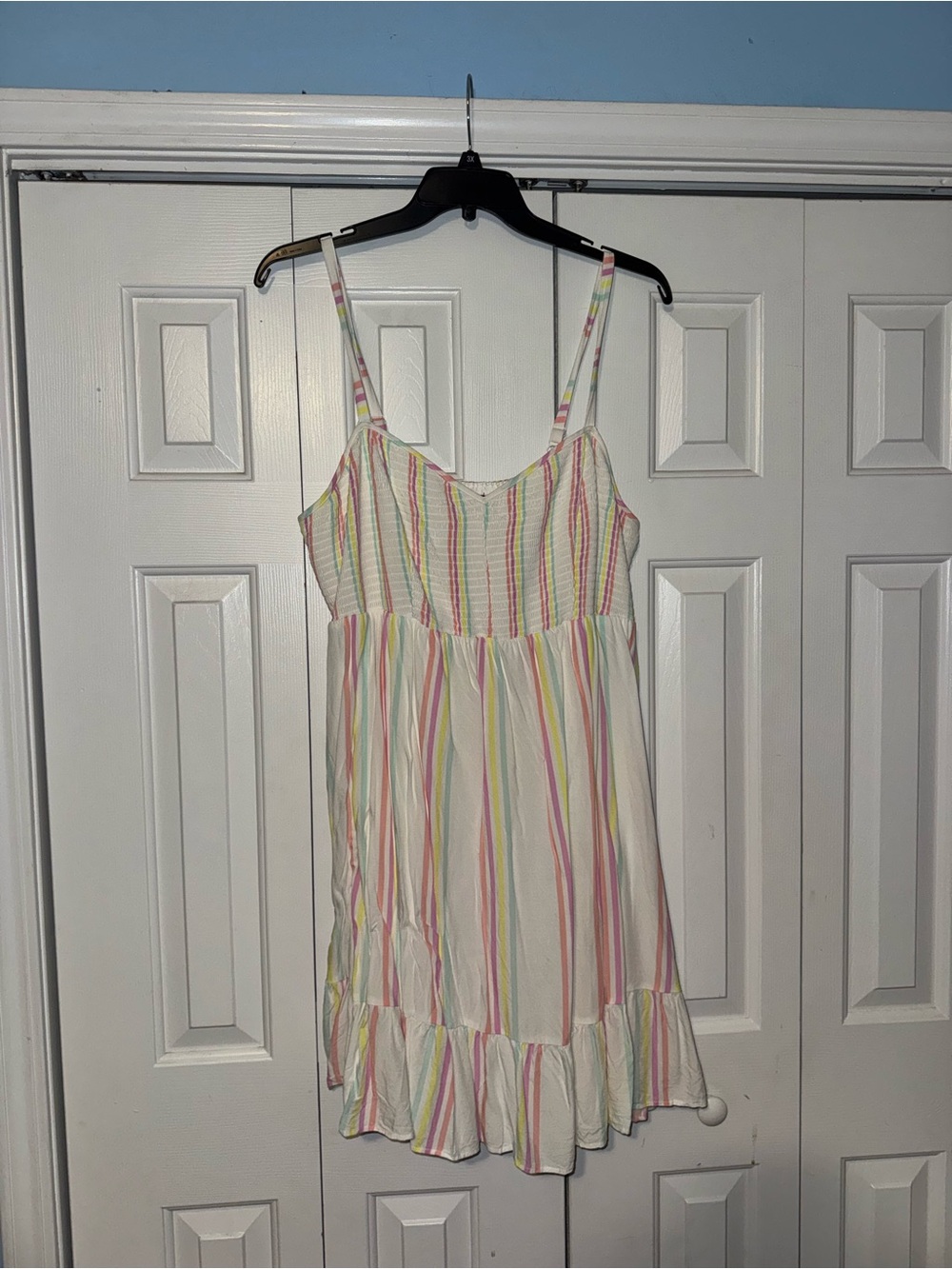 torrid Pastel Multi-Color Striped Smocked Sundress